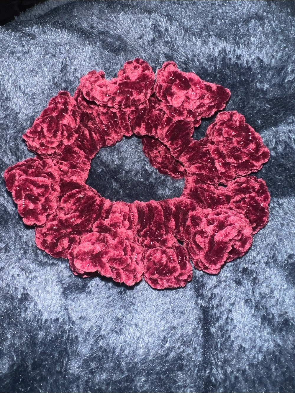 Crochet Velvet Scrunchie